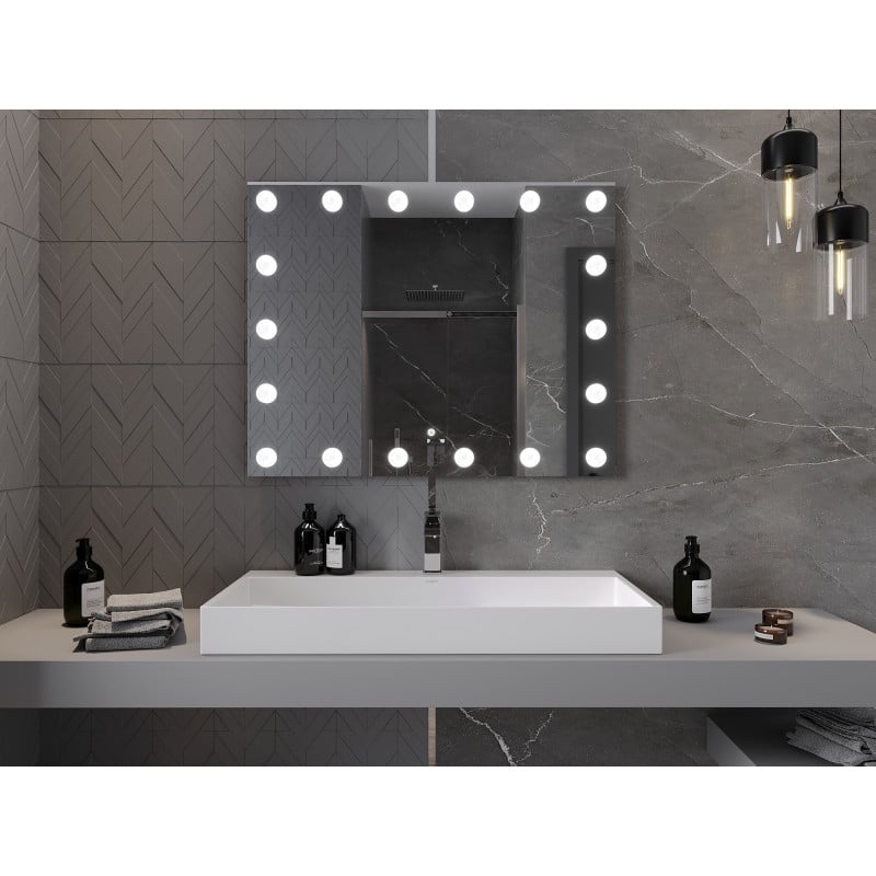 Mexen Dona miroir de salle de bain éclairé 100 x 80 cm, LED 6000K, anti-buée - 9818-100-080-611-00