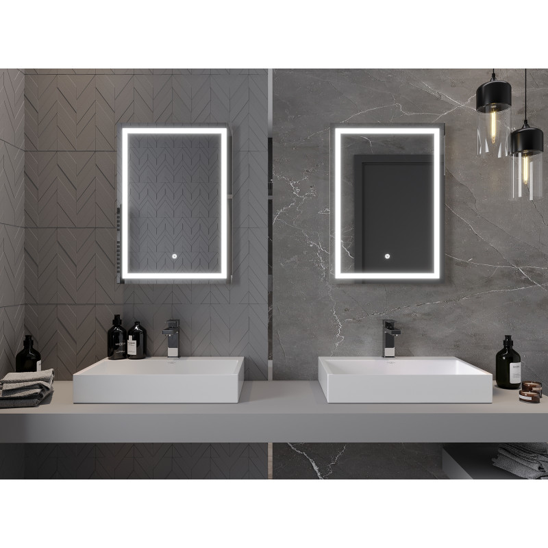 Mexen Miko miroir de salle de bains éclairé 50 x 70 cm, LED 6000K, anti-buée - 9819-050-070-611-00