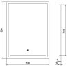 Mexen Miko miroir de salle de bain éclairé 60 x 80 cm, LED 6000K, anti-buée - 9819-060-080-611-00