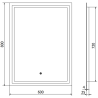 Mexen Miko miroir de salle de bains éclairé 60 x 80 cm, LED 6000K, anti-buée - 9819-060-080-611-00