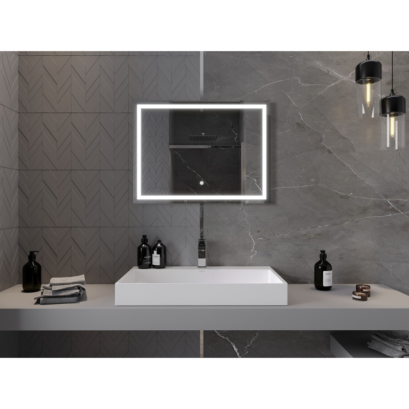 Mexen Miko miroir de salle de bain éclairé 80 x 60 cm, LED 6000K, anti-buée - 9819-080-060-611-00