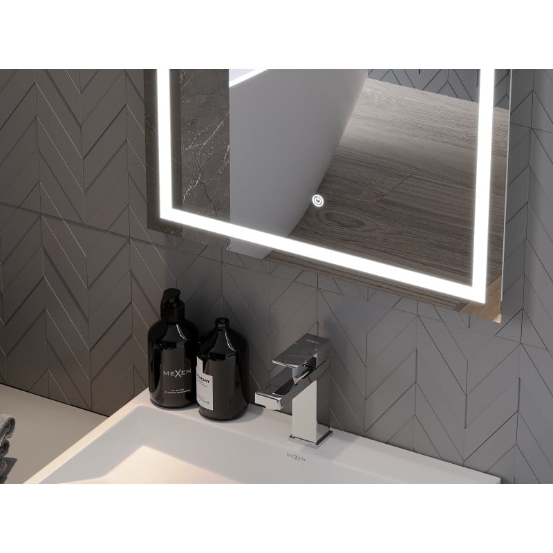 Mexen Miko miroir de salle de bain éclairé 80 x 60 cm, LED 6000K, anti-buée - 9819-080-060-611-00