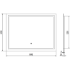 Mexen Miko miroir de salle de bain éclairé 80 x 60 cm, LED 6000K, anti-buée - 9819-080-060-611-00