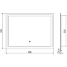 Mexen Miko miroir de salle de bain éclairé 80 x 60 cm, LED 6000K, antibuée - 9819-080-060-611-00