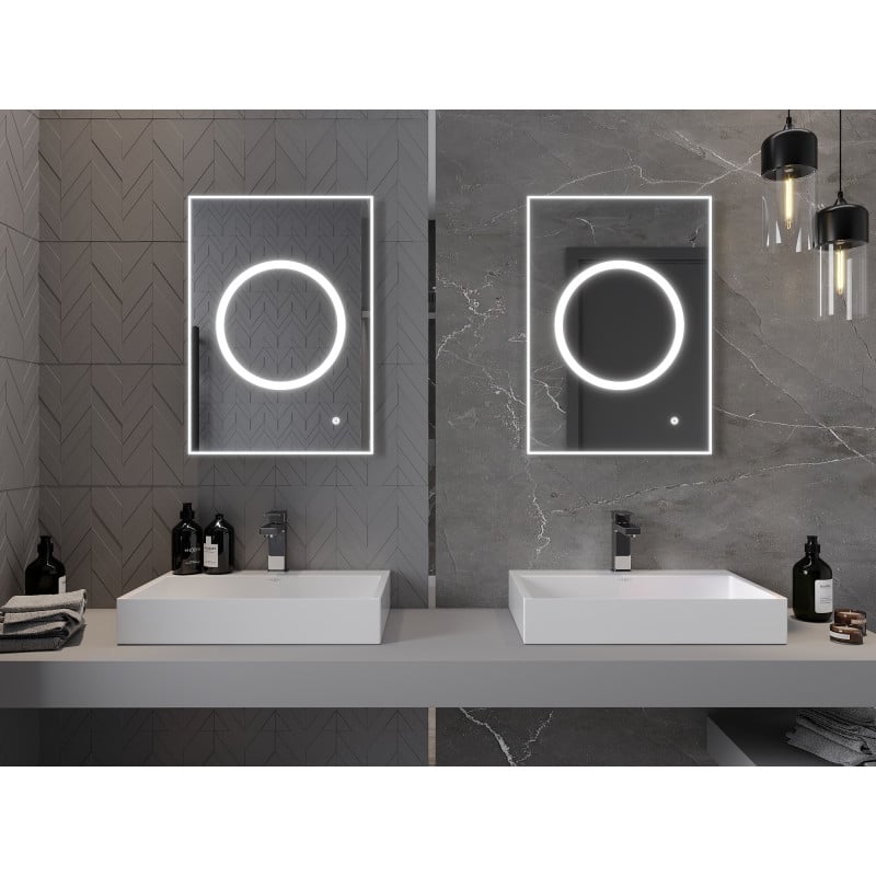 Mexen Koga miroir de salle de bain rétroéclairé 50 x 70 cm, LED 6000K, anti-buée - 9821-050-070-611-00