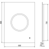 Mexen Koga miroir de salle de bain rétroéclairé 60 x 80 cm, LED 6000K, antibuée - 9821-060-080-611-00