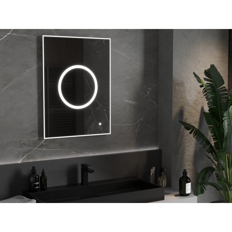 Mexen Koga miroir de salle de bain rétroéclairé 60 x 80 cm, LED 6000K, antibuée - 9821-060-080-611-00