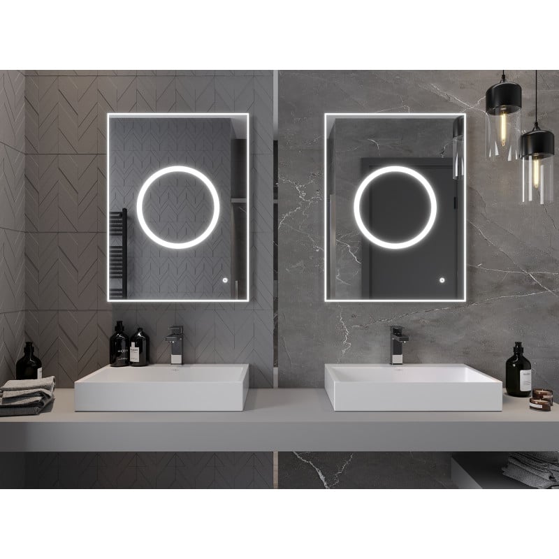Mexen Koga miroir de salle de bain rétroéclairé 60 x 80 cm, LED 6000K, antibuée - 9821-060-080-611-00
