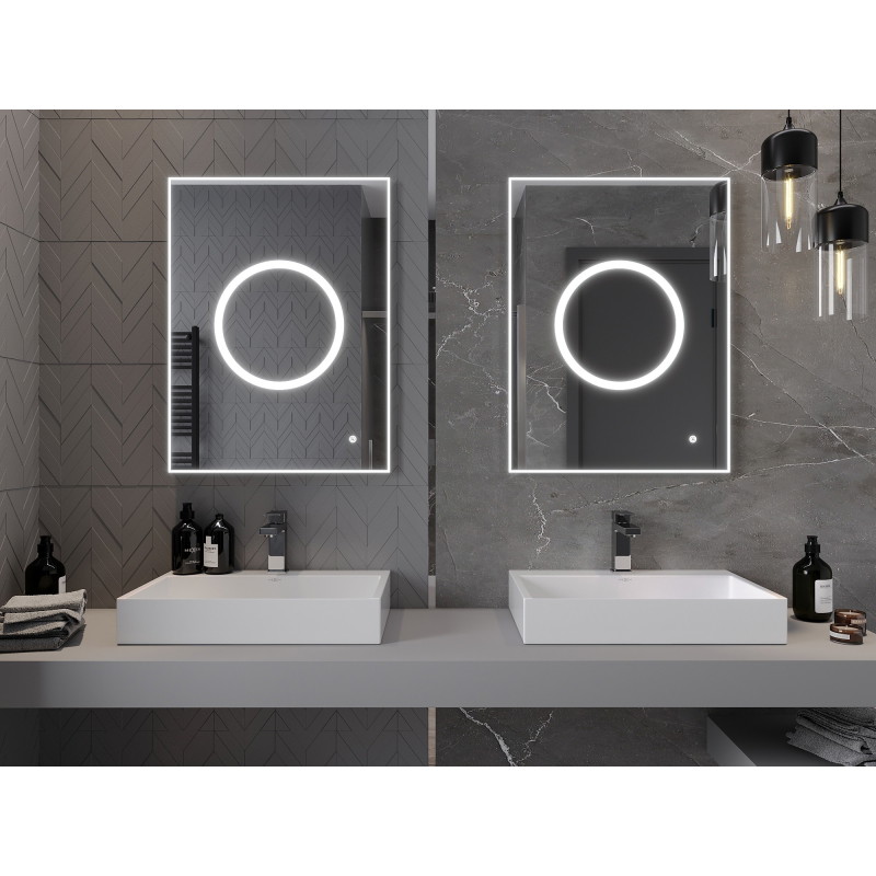 Mexen Koga miroir de salle de bains rétroéclairé 60 x 80 cm, LED 6000K, antibuée - 9821-060-080-611-00