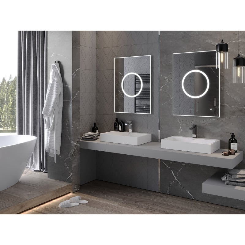 Mexen Koga miroir de salle de bain rétroéclairé 60 x 80 cm, LED 6000K, antibuée - 9821-060-080-611-00