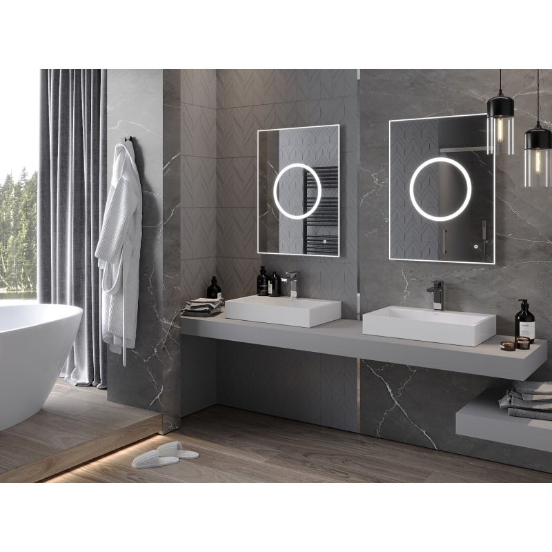 Mexen Koga miroir de salle de bains rétroéclairé 60 x 80 cm, LED 6000K, antibuée - 9821-060-080-611-00