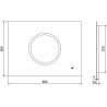 Mexen Koga miroir de salle de bains rétroéclairé 80 x 60 cm, LED 6000K, antibuée - 9821-080-060-611-00