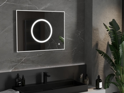 Mexen Koga miroir de salle de bains rétroéclairé 80 x 60 cm, LED 6000K, antibuée - 9821-080-060-611-00