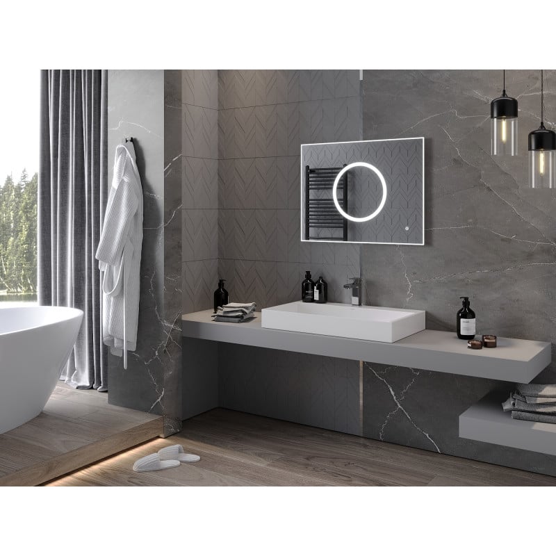 Mexen Koga miroir de salle de bains rétroéclairé 80 x 60 cm, LED 6000K, antibuée - 9821-080-060-611-00