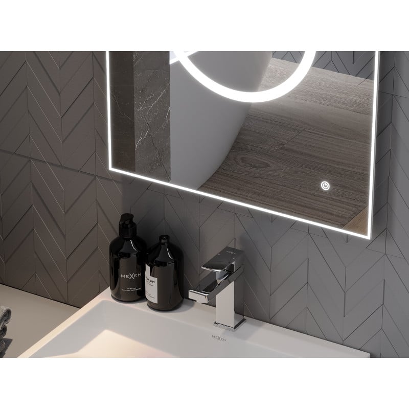 Mexen Koga miroir de salle de bains rétroéclairé 80 x 60 cm, LED 6000K, antibuée - 9821-080-060-611-00