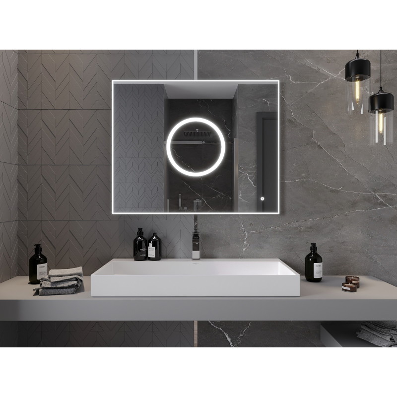 Mexen Koga miroir de salle de bain éclairé 100 x 80 cm, LED 6000K, antibuée - 9821-100-080-611-00