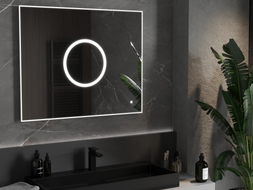 Mexen Koga miroir de salle de bain rétroéclairé 100 x 80 cm, LED 6000K, antibuée - 9821-100-080-611-00