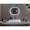 Mexen Umba miroir de salle de bains éclairé avec miroir cosmétique 80 x 60 cm, LED 6000K, anti-buée - 9822-080-060-611-00