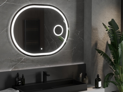 Mexen Umba miroir de salle de bain éclairé avec miroir cosmétique 100 x 80 cm, LED 6000K, anti-buée - 9822-100-080-611-00