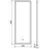 Mexen Coro miroir de salle de bains éclairé 45 x 120 cm, LED 6000K, anti-buée, cadre noir - 9817-045-120-611-70