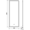 Mexen Coro miroir de salle de bains éclairé 45 x 120 cm, LED 6000K, antibuée, cadre noir - 9817-045-120-611-70