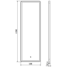 Mexen Coro miroir de salle de bain éclairé 50 x 150 cm, LED 6000K, anti-buée, cadre noir - 9817-050-150-611-70