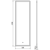 Mexen Coro miroir de salle de bains éclairé 50 x 150 cm, LED 6000K, anti-buée, cadre noir - 9817-050-150-611-70