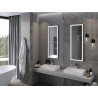 Mexen Coro miroir de salle de bain éclairé 45 x 120 cm, LED 6000K, anti-buée, cadre noir - 9817-045-120-611-70