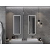 Mexen Coro miroir de salle de bain éclairé 45 x 120 cm, LED 6000K, anti-buée, cadre noir - 9817-045-120-611-70