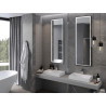 Mexen Coro miroir de salle de bains éclairé 50 x 150 cm, LED 6000K, anti-buée, cadre noir - 9817-050-150-611-70
