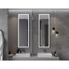 Mexen Coro miroir de salle de bain éclairé 50 x 150 cm, LED 6000K, anti-buée, cadre noir - 9817-050-150-611-70