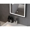Mexen Coro miroir de salle de bain éclairé 50 x 150 cm, LED 6000K, anti-buée, cadre noir - 9817-050-150-611-70