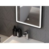 Mexen Coro miroir de salle de bain éclairé 45 x 120 cm, LED 6000K, anti-buée, cadre noir - 9817-045-120-611-70