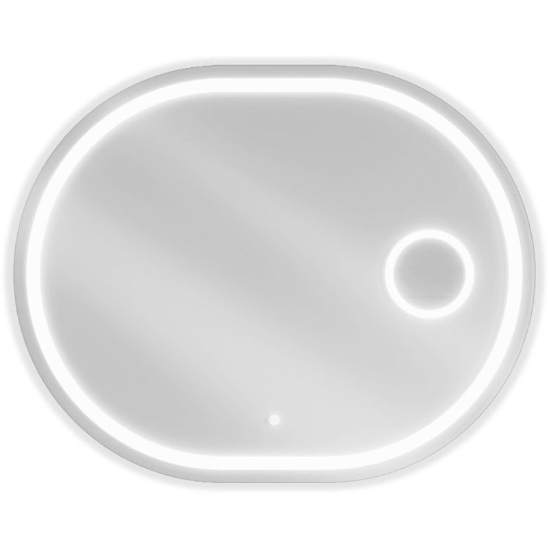 Mexen Umba miroir de salle de bains éclairé avec miroir cosmétique 80 x 60 cm, LED 6000K, anti-buée - 9822-080-060-611-00