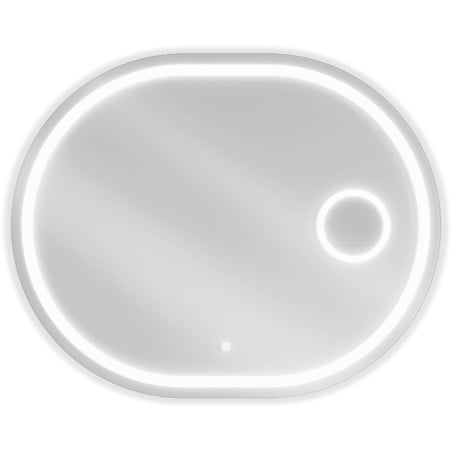 Mexen Umba miroir de salle de bains éclairé avec miroir cosmétique 80 x 60 cm, LED 6000K, anti-buée - 9822-080-060-611-00