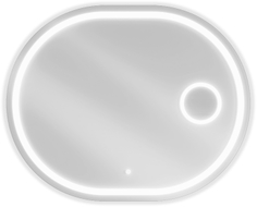 Mexen Umba miroir de salle de bains éclairé avec miroir cosmétique 80 x 60 cm, LED 6000K, anti-buée - 9822-080-060-611-00