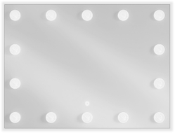Mexen Dona miroir de salle de bain rétro-éclairé 80 x 60 cm, LED 6000K, anti-buée - 9818-080-060-611-00