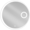 Mexen Ella miroir de salle de bain éclairé avec miroir cosmétique, rond 80 cm, LED 6000K, antibuée - 9811-080-080-611-00