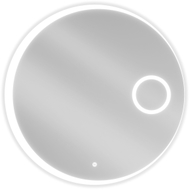 Mexen Ella miroir de salle de bains éclairé avec miroir cosmétique, rond 80 cm, LED 6000K, anti-buée - 9811-080-080-611-00