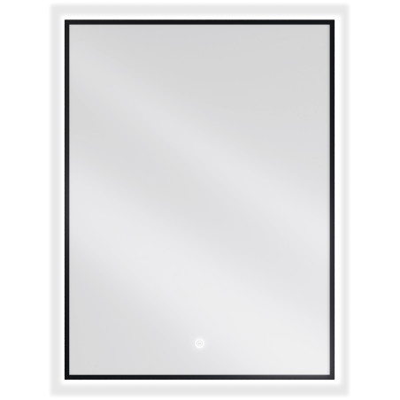 Mexen Erma miroir de salle de bain éclairé 60 x 80 cm, LED 6000K, anti-buée, cadre noir - 9814-060-080-611-70