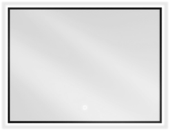 Mexen Erma miroir de salle de bain éclairé 80 x 60 cm, LED 6000K, anti-buée, cadre noir - 9814-080-060-611-70