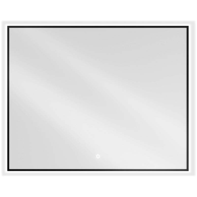 Mexen Erma miroir de salle de bain rétro-éclairé 100 x 80 cm, LED 6000K, anti-buée, cadre noir - 9814-100-080-611-70