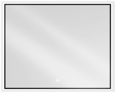 Mexen Erma miroir de salle de bain rétro-éclairé 100 x 80 cm, LED 6000K, anti-buée, cadre noir - 9814-100-080-611-70