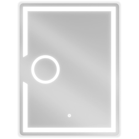 Mexen Onyx miroir de salle de bain éclairé avec miroir cosmétique 60 x 80 cm, LED 6000K, anti-buée - 9813-060-080-611-00