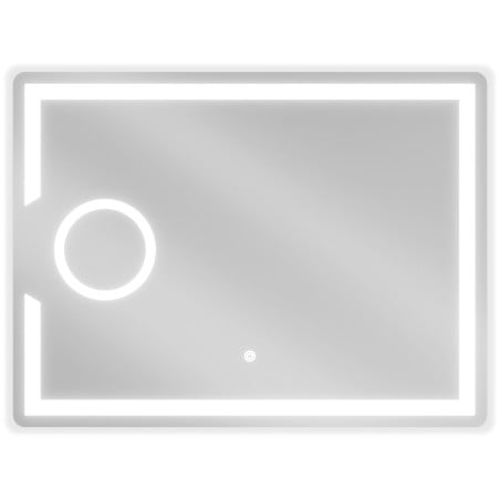 Mexen Onyx miroir de salle de bain rétroéclairé avec miroir cosmétique 80 x 60 cm, LED 6000K, antibuée - 9813-080-060-611-00