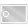 Mexen Onyx miroir de salle de bain rétroéclairé avec miroir cosmétique 80 x 60 cm, LED 6000K, antibuée - 9813-080-060-611-00