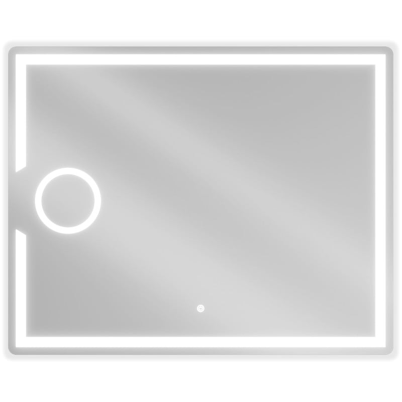 Mexen Onyx miroir de salle de bain éclairé avec miroir de courtoisie 100 x 80 cm, LED 6000K, anti-buée - 9813-100-080-611-00