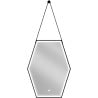 Mexen Orla miroir de salle de bain éclairé 60 x 80 cm, LED 6000K, anti-buée, cadre noir - 9815-060-080-611-70