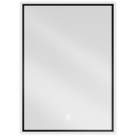 Mexen Erma miroir de salle de bain éclairé 50 x 70 cm, LED 6000K, antibuée, cadre noir - 9814-050-070-611-70