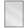 Mexen Erma miroir de salle de bain rétroéclairé 50 x 70 cm, LED 6000K, anti-buée, cadre noir - 9814-050-070-611-70